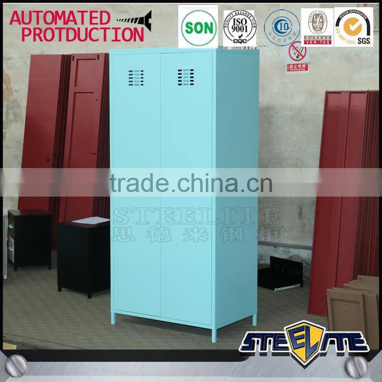 Korean steel cloth wardrobe bedroom lockable clothes wardrobe closet