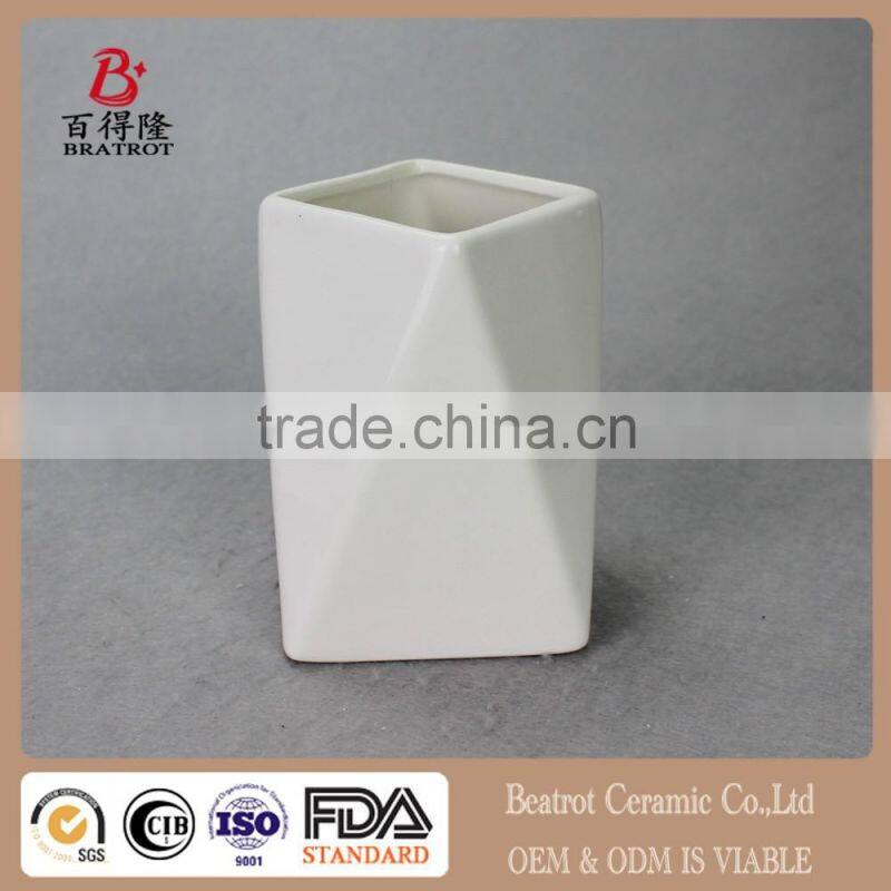 Modern Ceramic Polygon Decorative Succulent Plant Pots Cactus Plant Pot Flower Pot