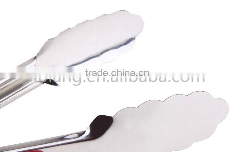 Hot sale 3 sizes food tongs/ barbecue tongs with silicone handle