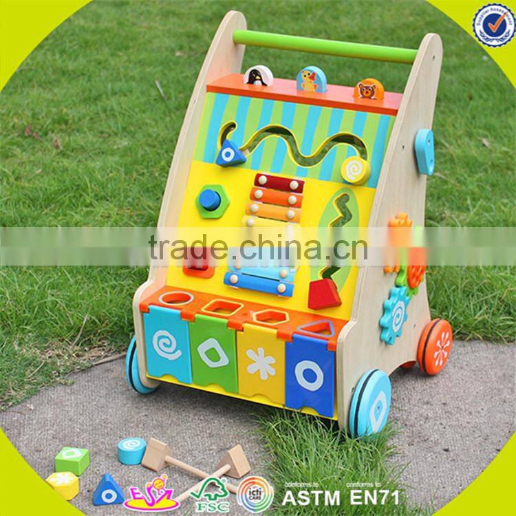 wholesale multi function baby wooden walker cheap baby wooden walker best gift baby wooden walker W16E039