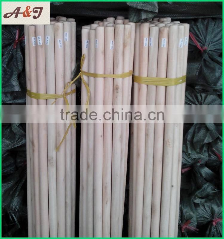 natural broom handles wholesale with one end flat