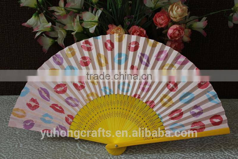 Anji Yuhong Factory hand paper fan wholesale for promotion