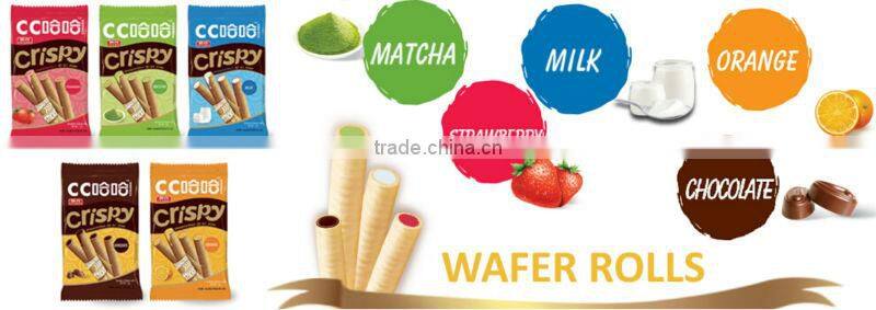 Wafer Roll Milk Cream Filled Biscuits