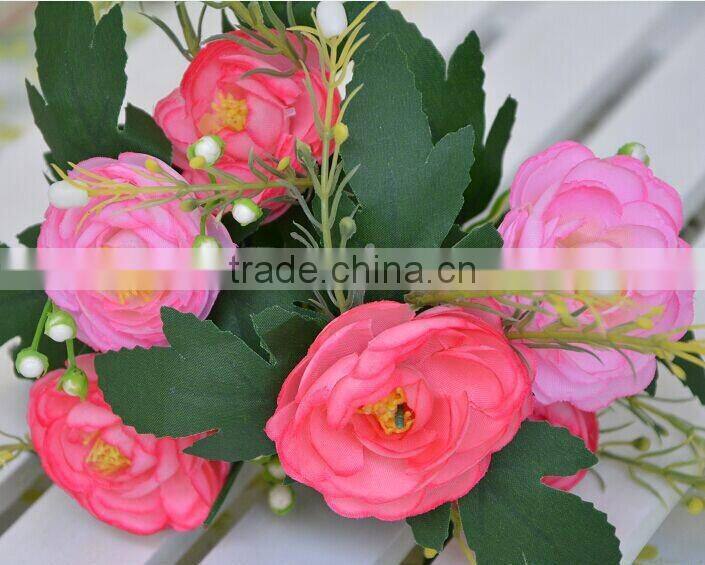 2014 mini rose stye flower, artificial silk flower bouquet