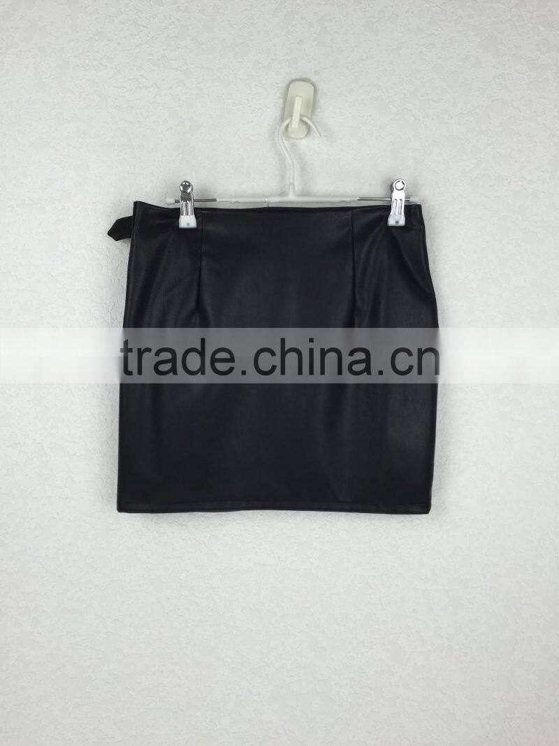 2016 new design black spandex sexy girl mini tube skirt