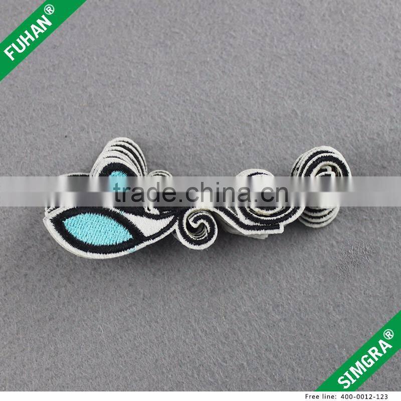 Hangzhou Garment Accessories Custom Design Hats Sewing Embroidery Badges