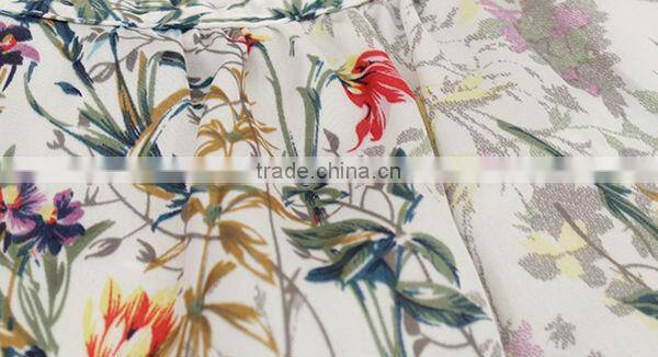 Smart casual clothing korean style short sleeves print blouses pictures down blouse