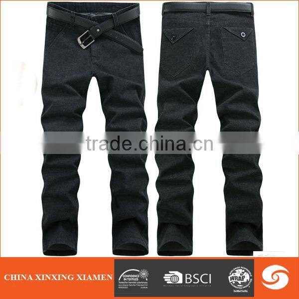 Men fashion classic straight jeans,winter seasons pants with polar fleece