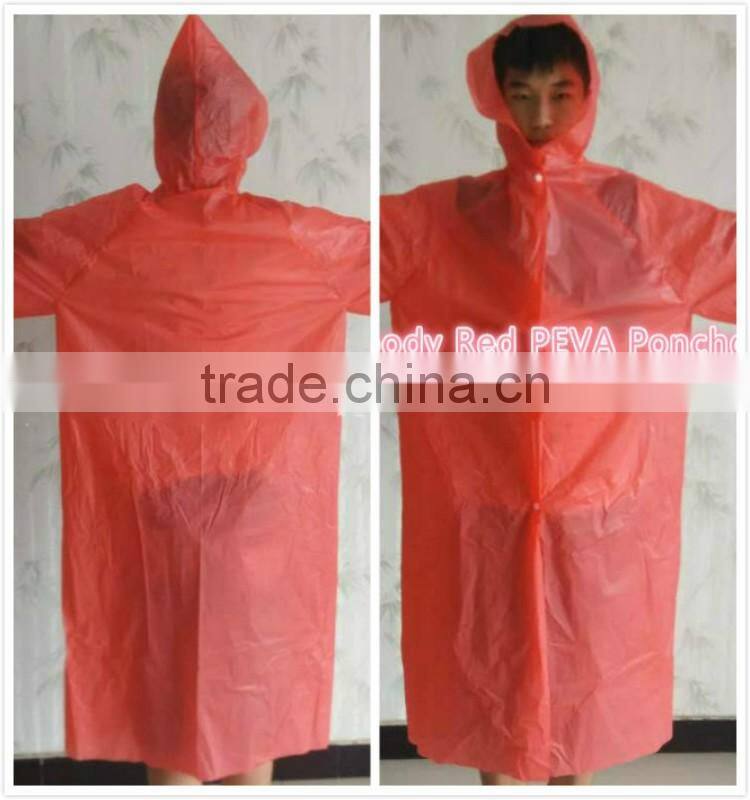 Yellow Waterproof kids raincoat/rain poncho with hood and print