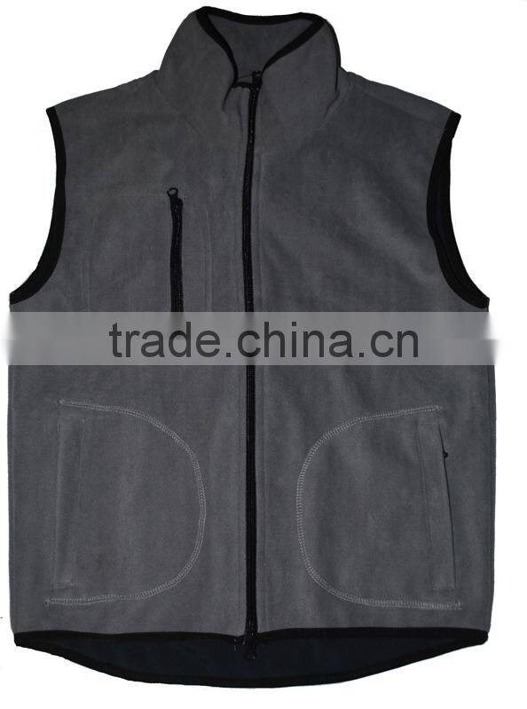 Polar Fleece Professional Manufacturer ! men's sleeveless cheap fleece jacket 100%polyeter polar fleece 180g compounded jersey