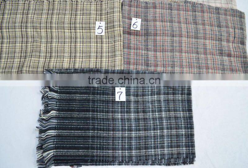 2017 winter the large high quality lady soft 100%viscose plaid shawl