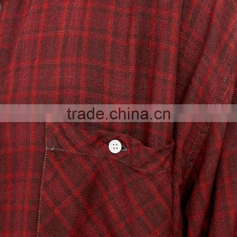 Italian style extra long sleeve checked shirts famous brand shirts for men