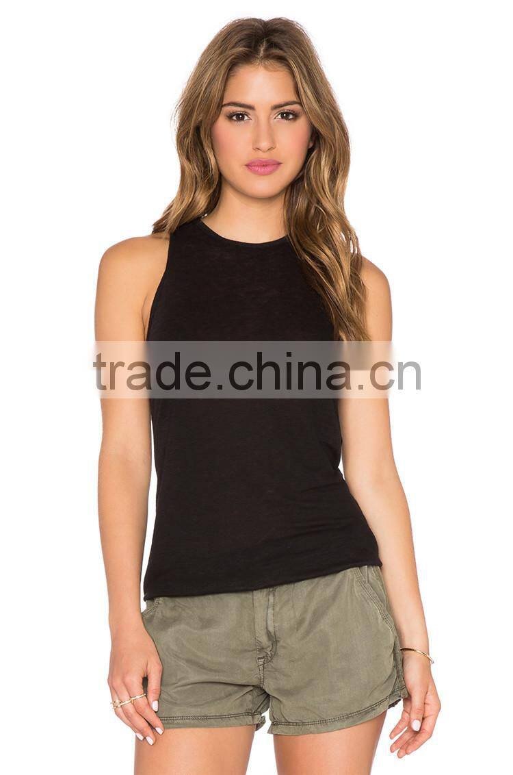 Tight plain open back tops women hot girls in tight tank tops