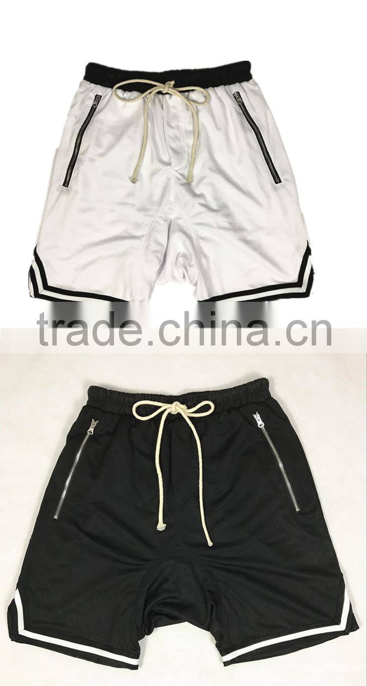 Custom elastic waist gym striped basketball jogger wholesale mens sweat crossfit harem sweat shorts pants