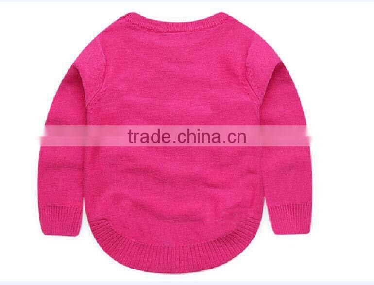 custom factory latest fancy embroidered flower winter kids cottton sweater