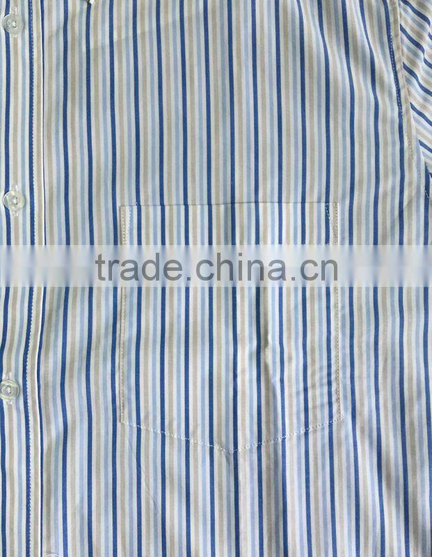 Long sleeve men dress vertical stripe shirt