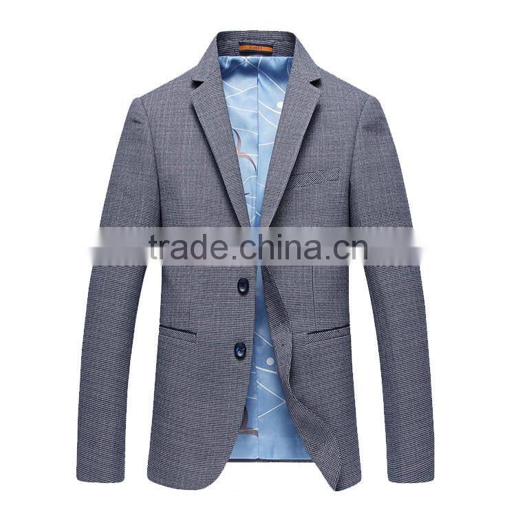 Latest Style Customer Design Mens Grey 2 Button Business Casual Suit Jacket Blazer