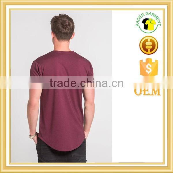 Curved bottom tri blend fitted t shirt,t shirt with your own logo