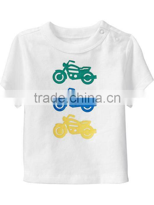 Truck printed enevelop neck Babies T shirt
