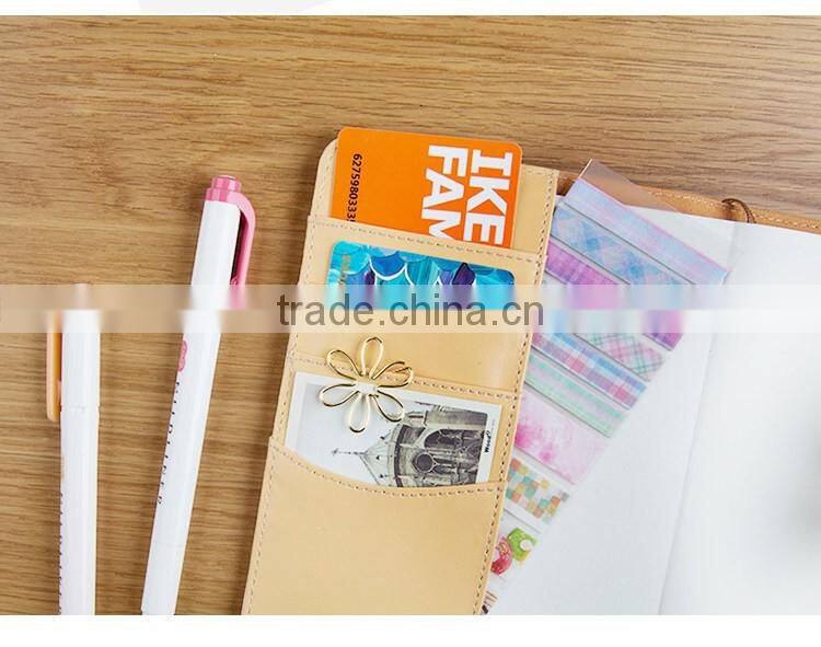 A6 canvas colors cover daily / monthlyr /workly loose leaf agenda planner with clasp