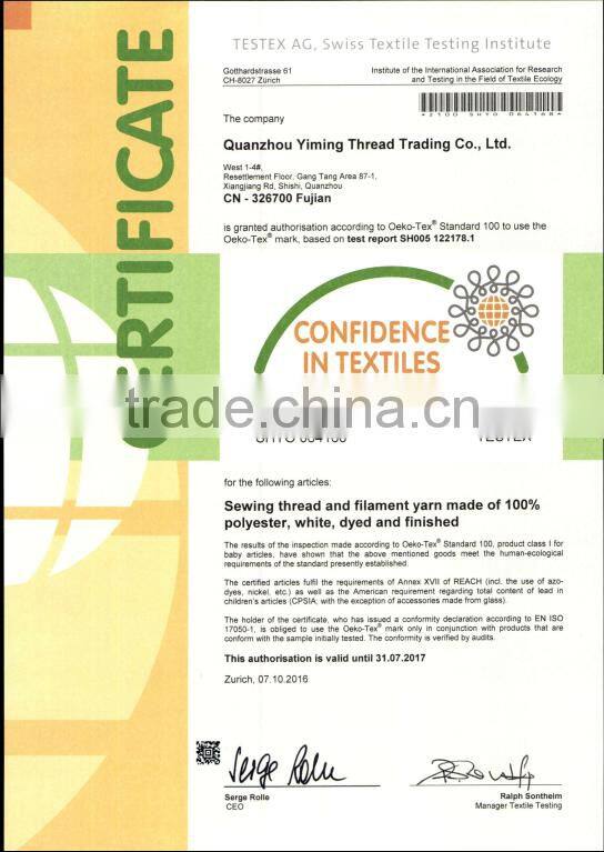 China Factory 100% Polyester Sewing Thread 20/2 20/3