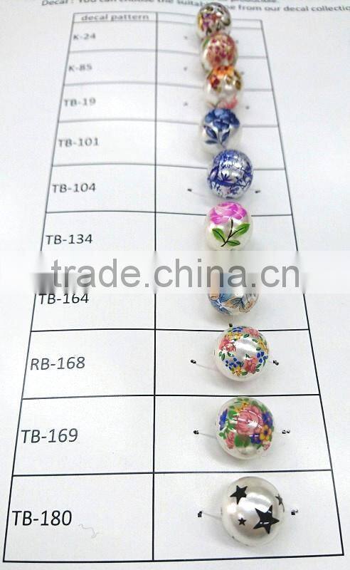 Best-Selling and Reliable Plastic Decaled Stone Ornamental Beads for Jewelry , OEM Available