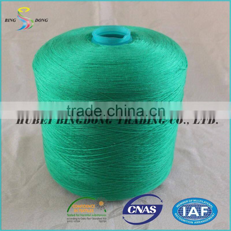 20/3 dyed green polyester spun yarn