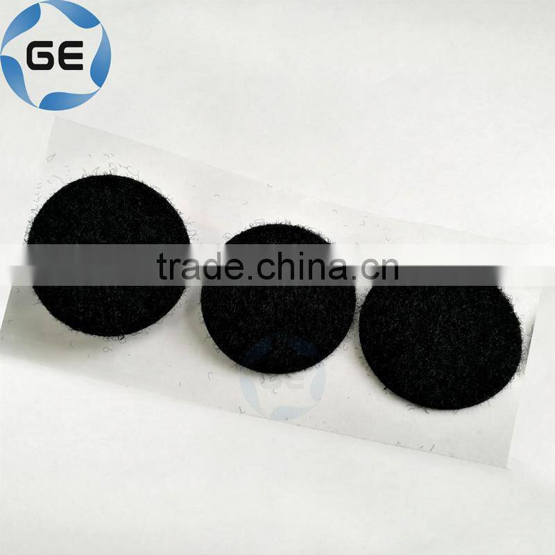 Self Adhesive Nylon Hook and Loop Dots with Anti-sticking Paper Customized Round Sticky Hook Loop Dot with Back Hot Melt Glue