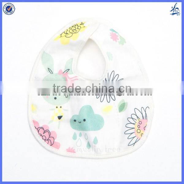 Super soft cartoon design disposable cotton baby bib manufacturer