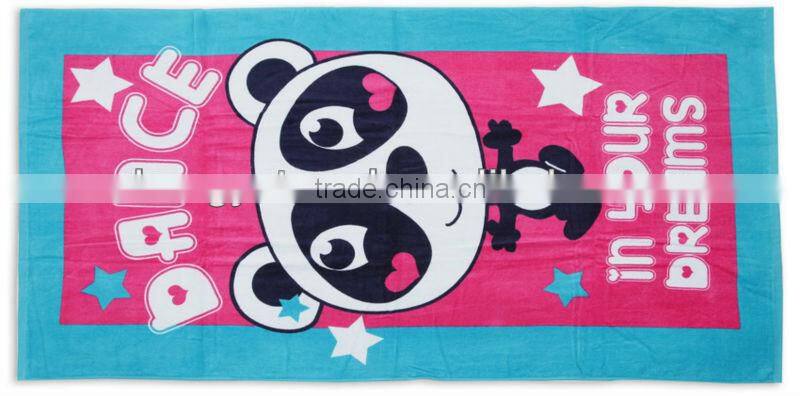 OEM 100%cotton velour reactive printed promo towel