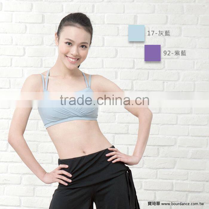 Ballet trim ladies tank wholesale sports bra top