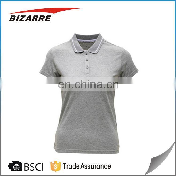 Women blank short sleeve custom polo shirt design