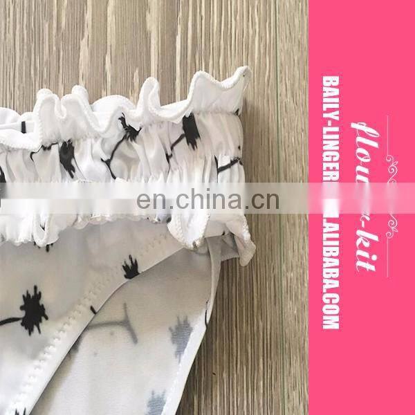 New Arrival Sexy Floral One Piece Lace Up Swimsuit