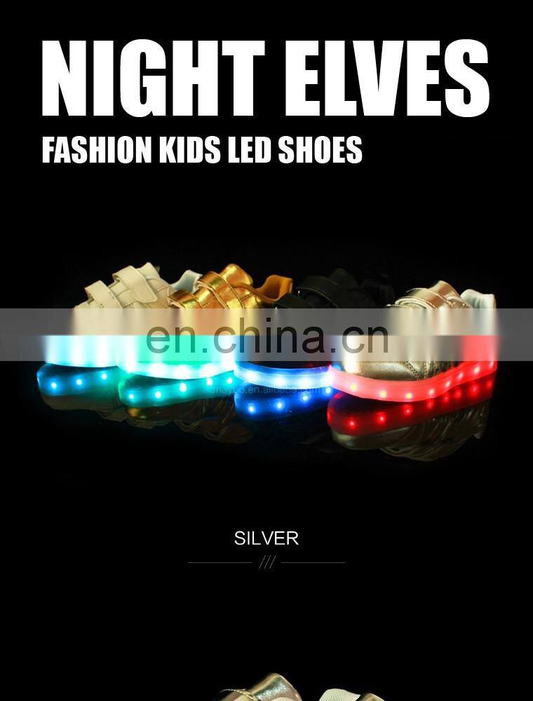 Factory wholesale OEM USB charge Children kids Led shoes sneakers Cool casual shoes for boys girls