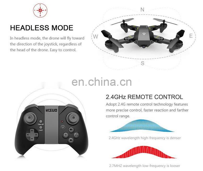 Latest 2.4G Wifi FPV 6Axis Gyro Mini rc Drone XS809W Foldable Quadcopter with HD Camera
