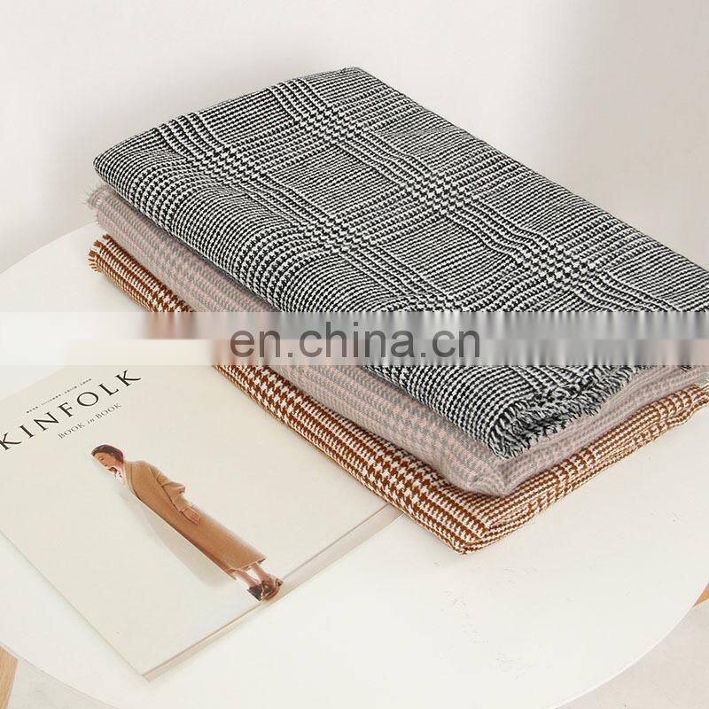 wholesale new style fashion shawl winter warm acrylic blanket women cashmere merino wool scarf