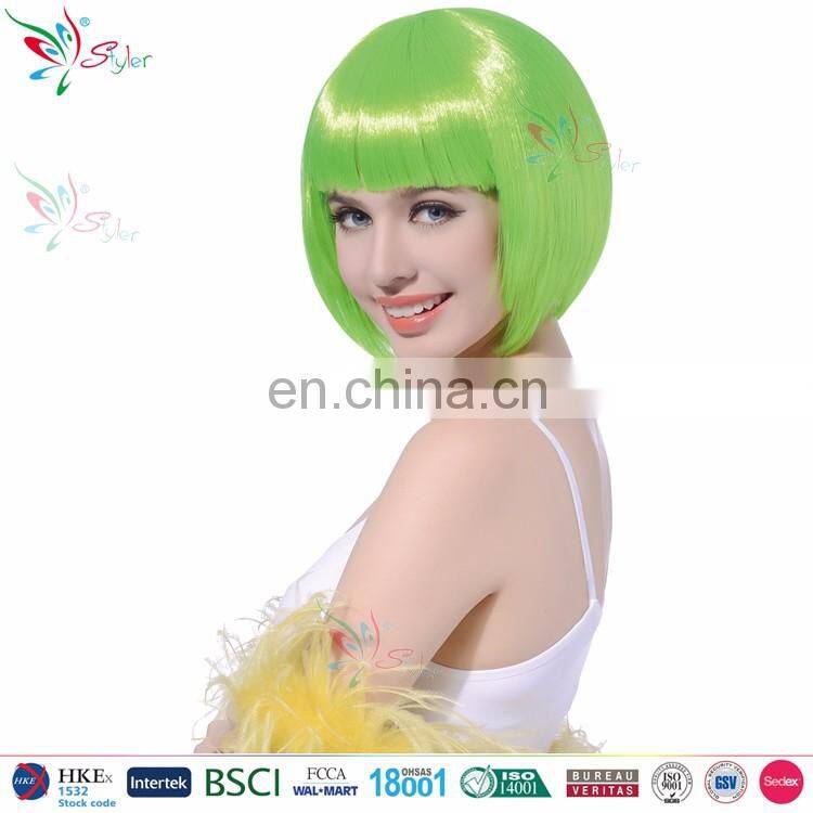 Styler Brand wholesale sexy bob style hair wig women 10 Inch short red wig