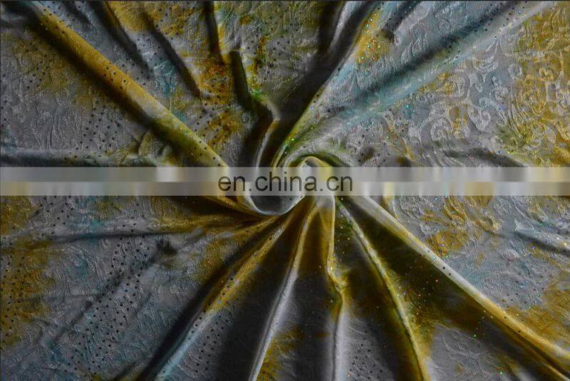 polyester jacquard japanese printed spangle silk fabric made in China