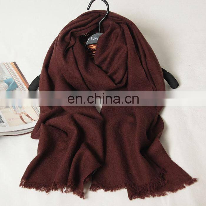 women long cotton pom pom tassel scarf
