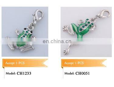 Deafness Awareness Heart Charm Silver Tone Black Enamel I Love You Sign Language Symbol Heart Charm