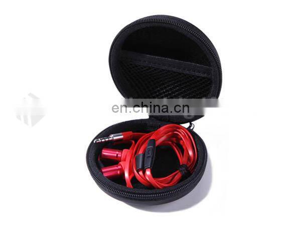 Round hard shell waterproof storage eva earphone case with custom logo