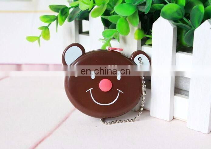 Bear Cartoon Body Measuring Tape Locking Pin and Push-Button Retraction