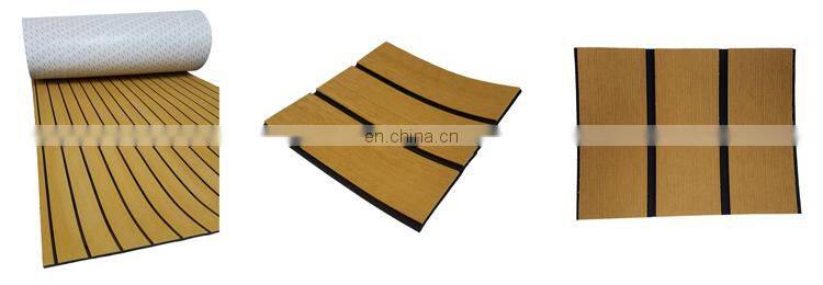 Melors 90in x 35in Marine Decking EVA Heat Resistant Faux Teak Flooring