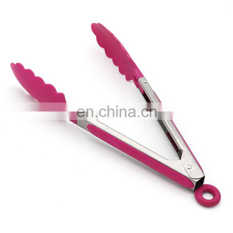 High quality fashion food grade silicone tongs,bread tongs,BBQ tongs for kitchen accessory