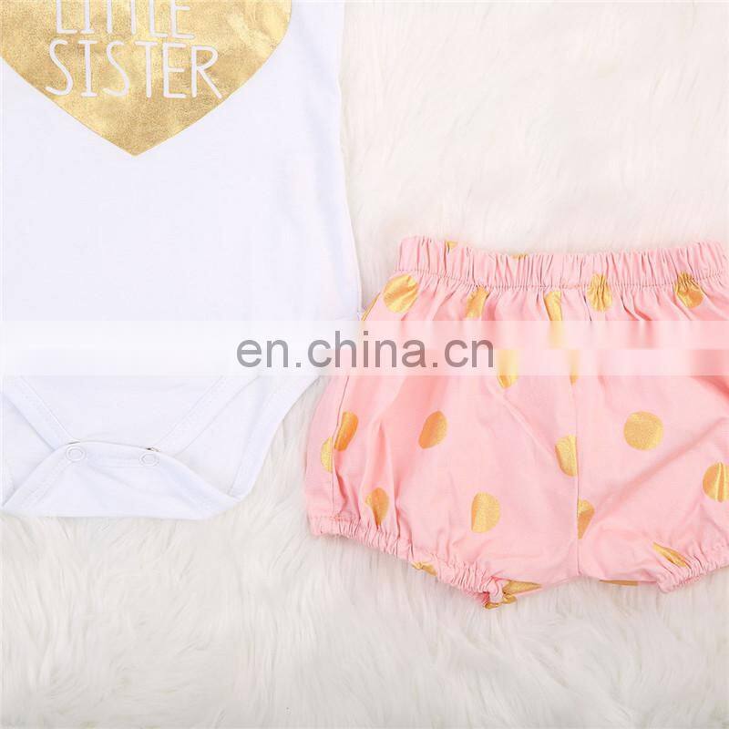Baby Clothes Fashionable Short Sleeve Kids Romper Set