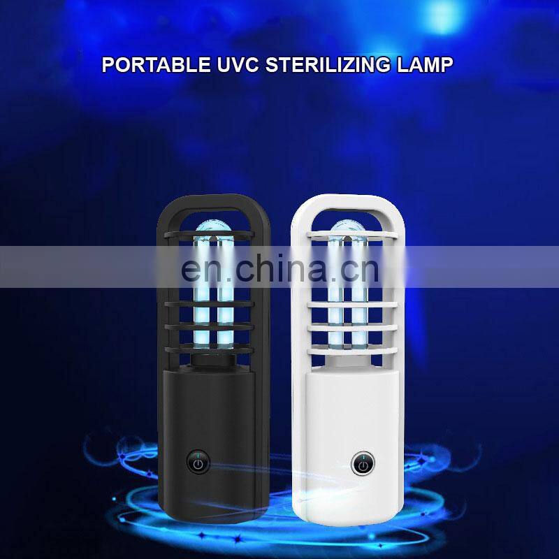 The new car portable ultraviolet sterilization lamp indoor mini UVC sterilization purple light USB rechargeable disinfection lam