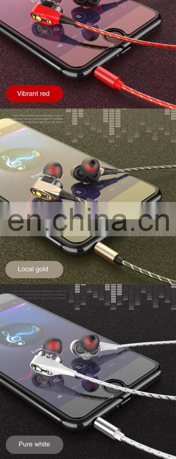 Golden Sky Wired Noise Cancelling Cheaper Earbuds Earphone Sports Stereo Headphone Headset In Ear Wired Earphone Oem Factory