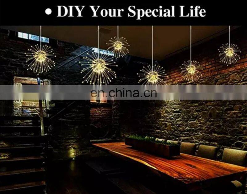 2019 remote control 8 Modes Dimmable Battery Operated Hanging Starburst LED Bouquet Shape string Lights