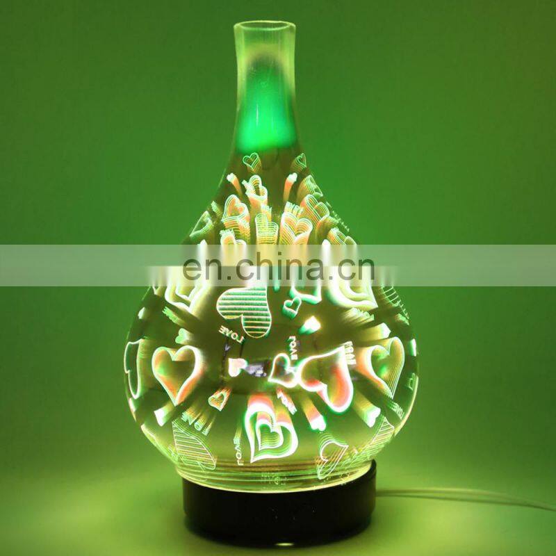 2020 Amazon best selling 3D glass aroma diffuser aroma diffuser home humidifiers