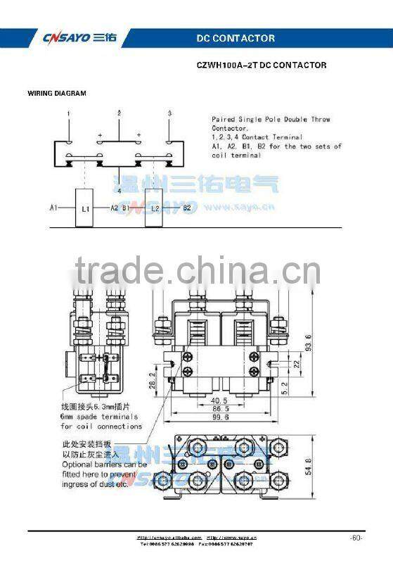 CZWH100A-2T DC contactor